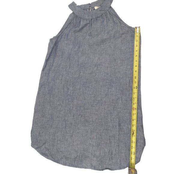 St. Tropez Linen Lightweight Tunic Mini Dress Size Large - Picture 6 of 13